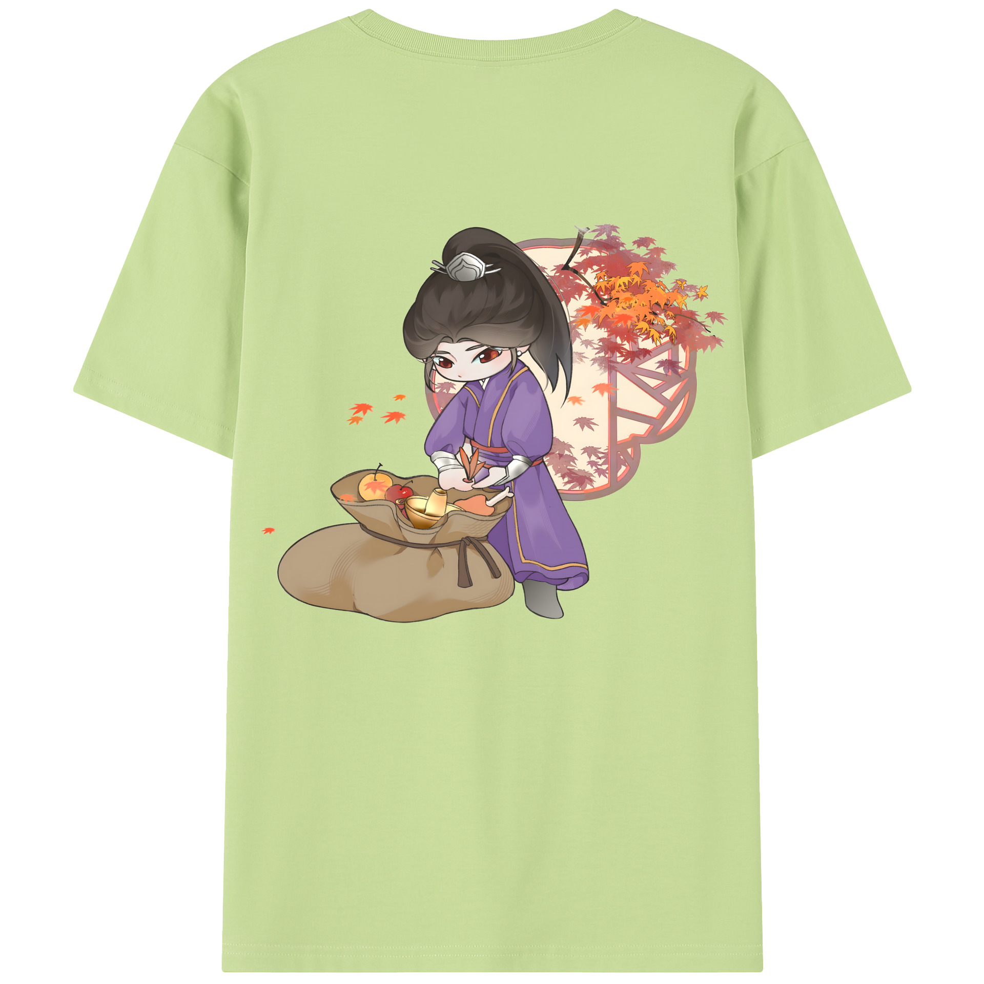 （画像用） Ne Zha 2 ナタ 魔童の大暴れ 綿100％半袖Tシャツ（背面プリント）